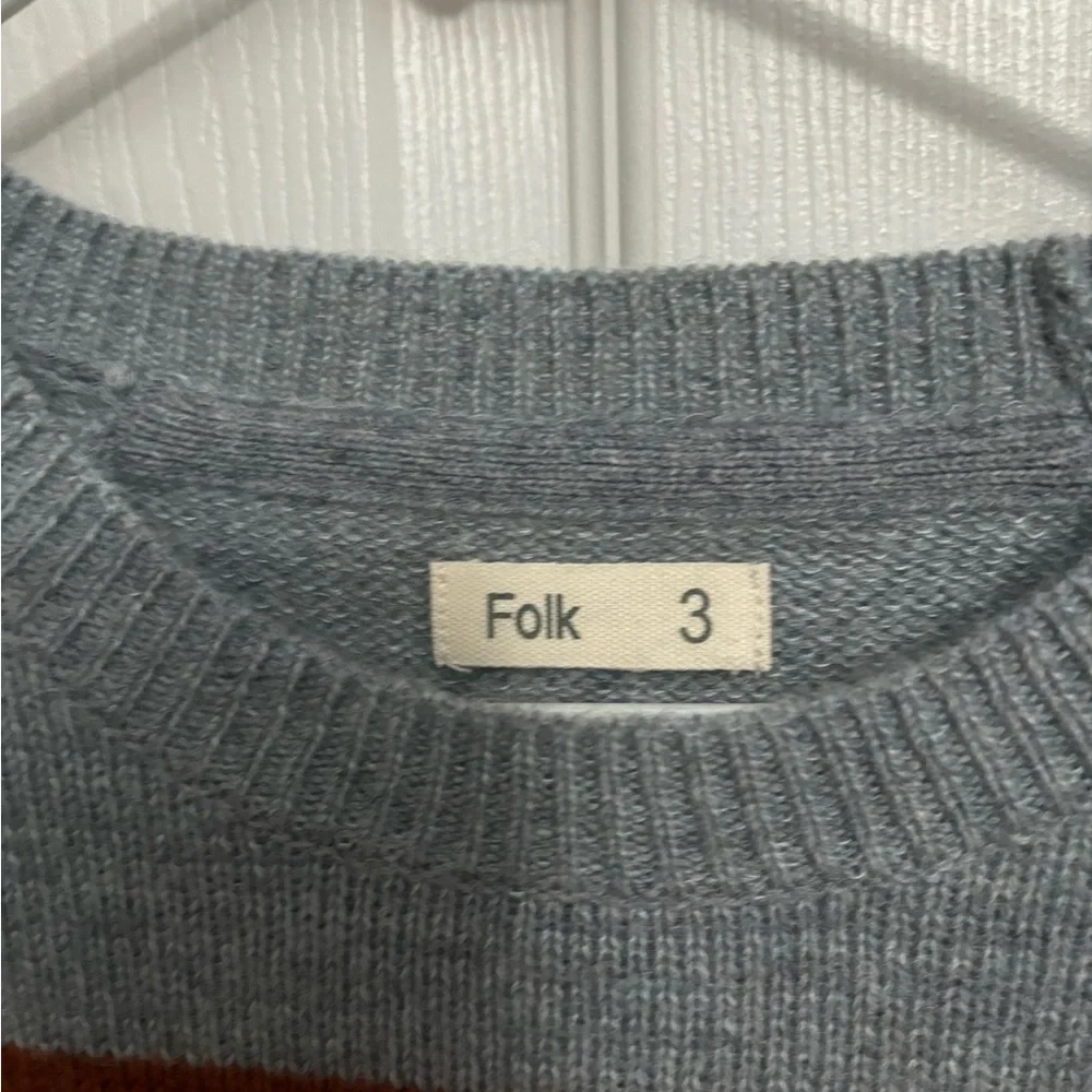 Folk | Honeycomb Stripe Jummy‎ in Moody Blue Stripe Men’s Sz 3/M